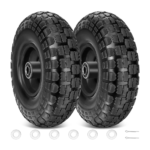 TICONN 10" Solid Tires, 2 Pack Flat Free 4.10/3.50-4'' Wheels